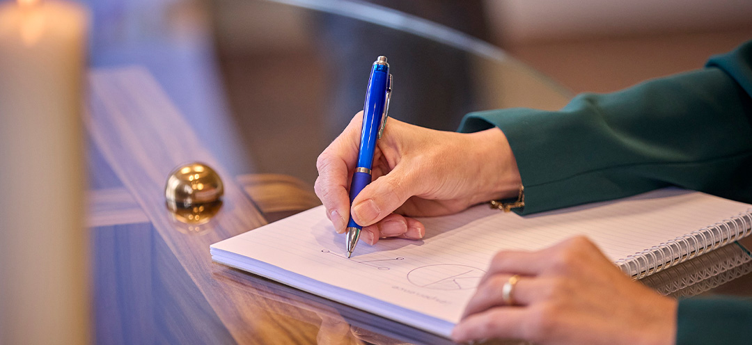 notities op papier zetten